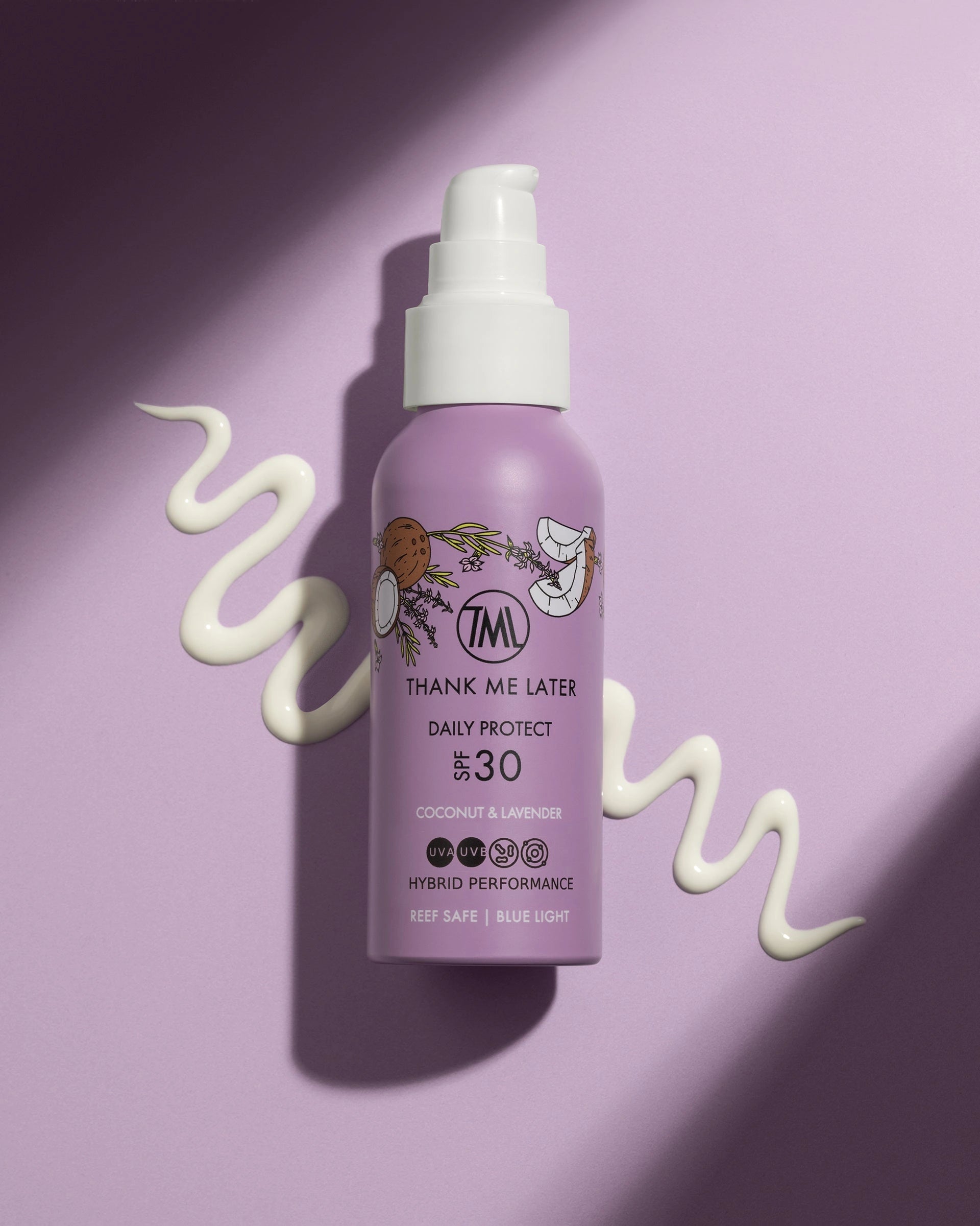 Thank Me Later Daily Exposure Sunscreen Lavender & Coconut 100ml