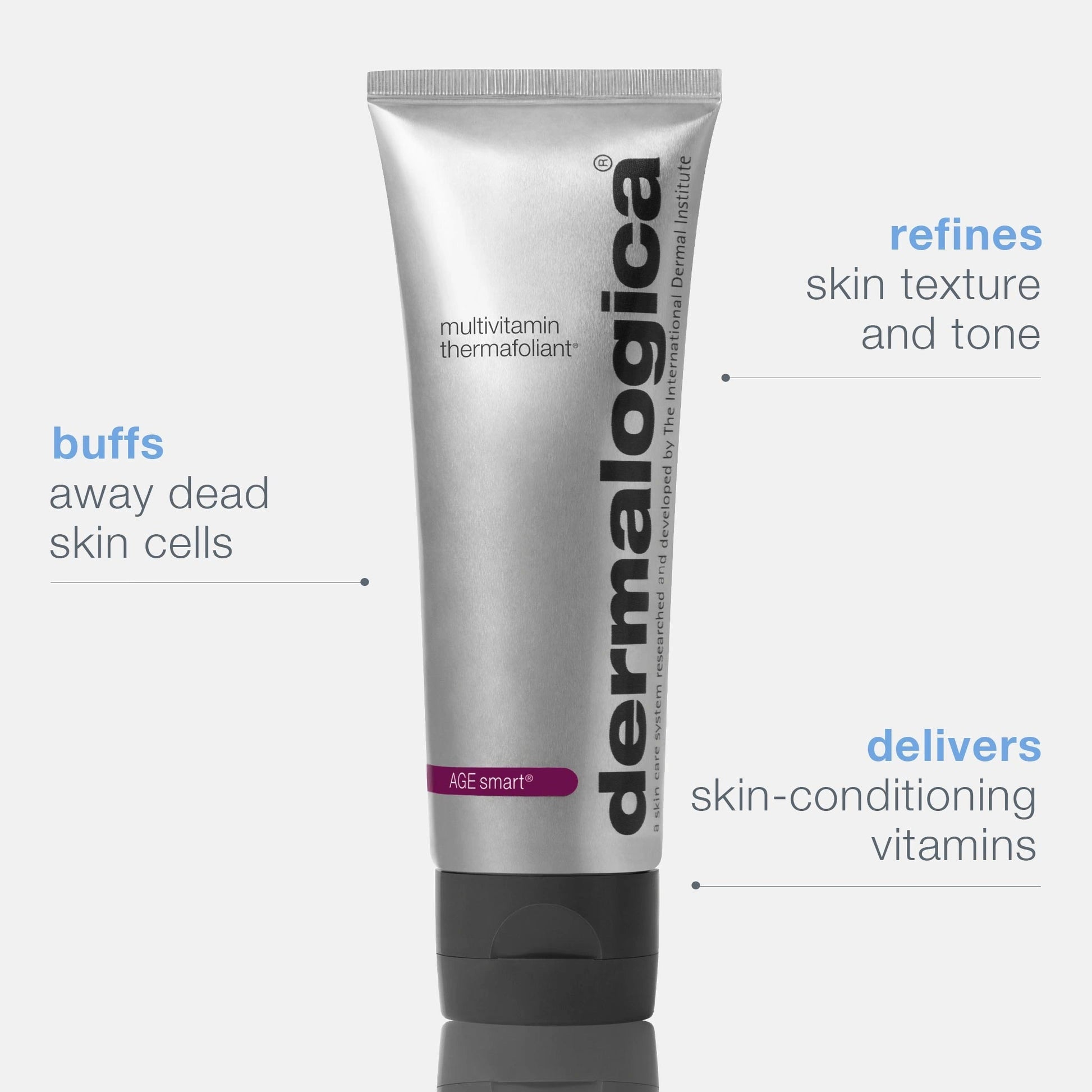 Dermalogica MultiVitamin Thermafoliant 75ml tube met huidverbeterende ingrediënten voor een stralende teint.