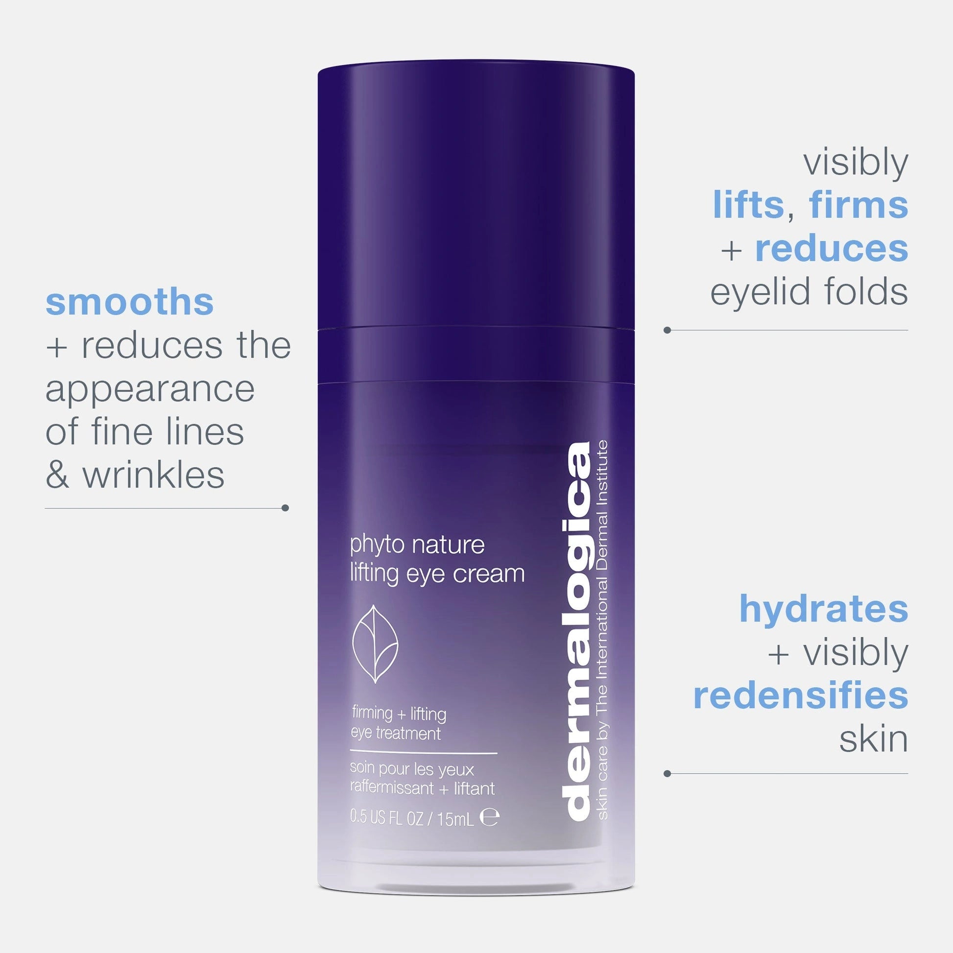 Dermalogica Phyto Nature Lifting Eye Cream 15ml met hydratatie en anti-verouderingseffecten.