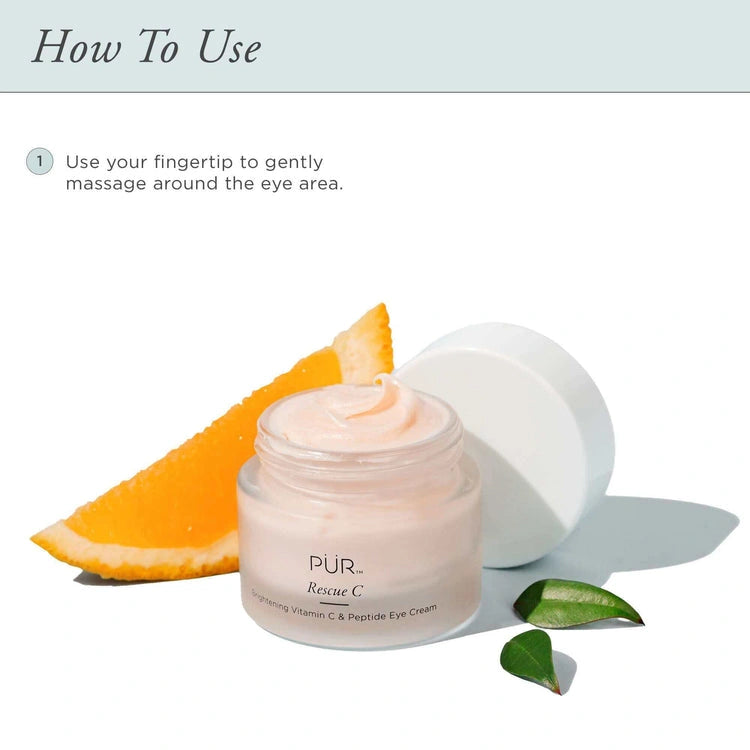 PUR Rescue C Brightening Vitamin C Peptide Eye Cream 15ml