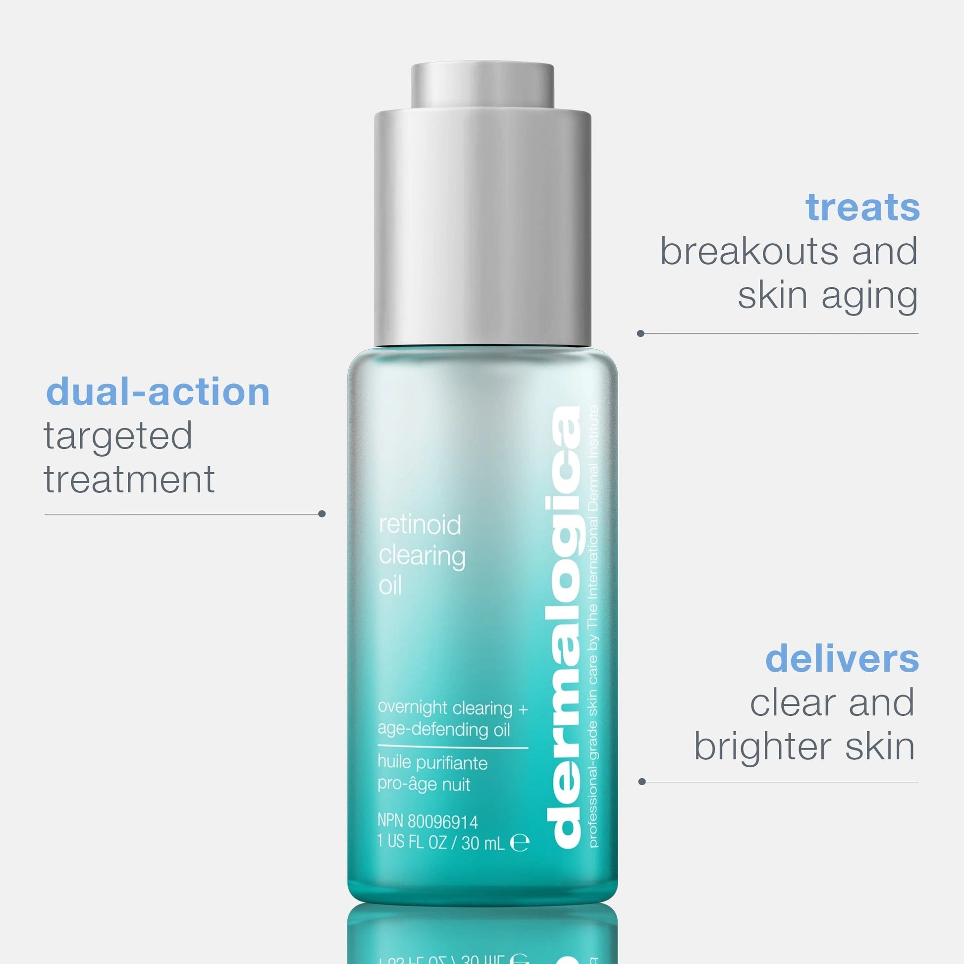 Dermalogica Retinol Clearing Oil 30ml - Nachtolie tegen acne en rimpels voor heldere, stralende huid.