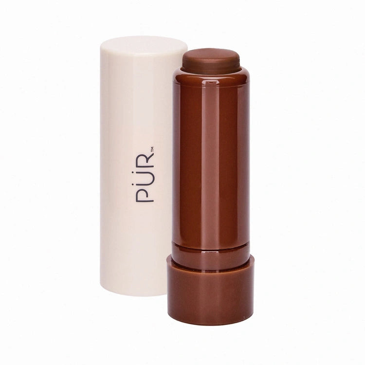 PUR Silky Tint Creamy Multitasking Stick Cocoa Babe 6g in a sleek packaging, ideal for deeper skin tones.