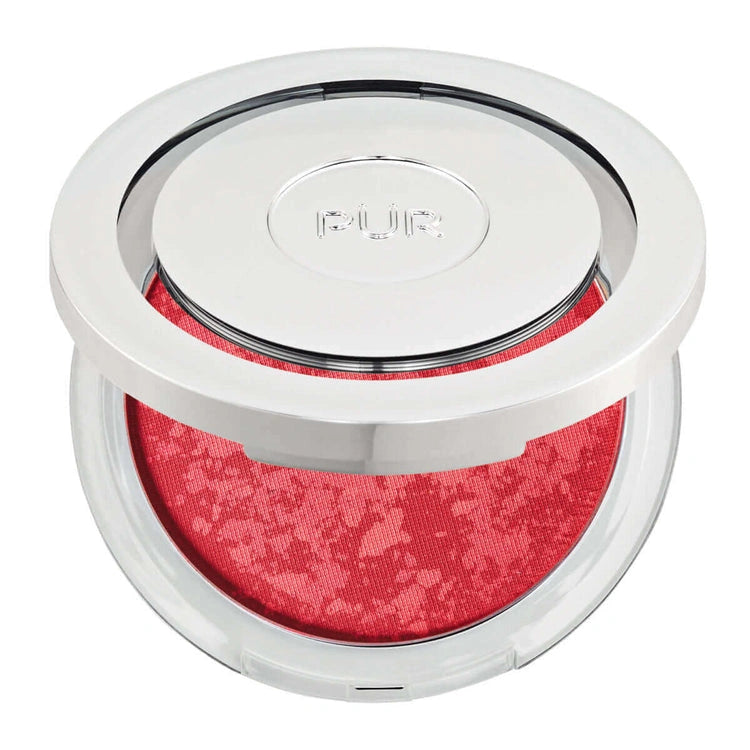 PUR Skin Perfecting Powder Blushing Act Berry Beautiful 8g, mineralen blush in rijke berry-tint met ceramiden en retinol.